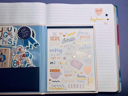 WORLD TRAVELER Freeperiod Press ملصق كتاب فوليو، "ملصقات العناية الذاتية" لوحة ملصقات وملصقات منتفخة، غلاف فني، 5x7 in Kuwait