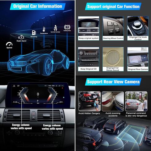 Car Stereo for BMW X5 E70 CCC 2007-2010, Car Audio Receivers for BMW X6 E71 CCC 2007-2010, 12.3" Car RadioTouchscreen with Wireless Aftermarket Android Auto Head Unit Backup Camera Carplay for Apple in Saudi Arabia