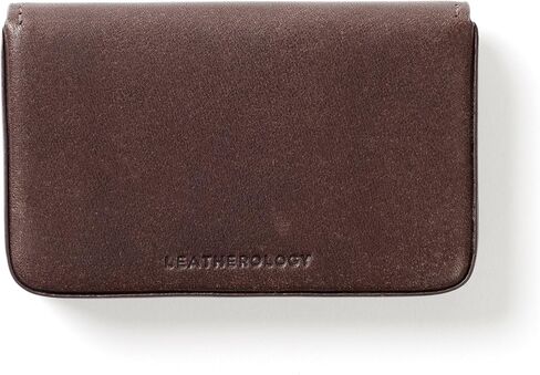 Leatherology Black Oil Business Card Case, Magnetic Closure ID Holder, Full Grain Leather in Saudi Arabia
