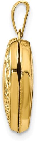 Diamond2Deal 14k Yellow Gold Scroll Heart Locket Pendant for Women in Saudi Arabia