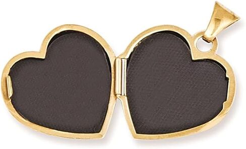 Diamond2Deal 14k Yellow Gold Scroll Heart Locket Pendant for Women in Saudi Arabia