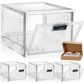 Lockable Large Medicine Storage Box for Safe Medication Refrigerator Lockable Food Storage Clear Lockable Storage Bin for Medicine, Snack Food and Home Safety in Kuwait