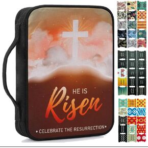 Bible Cover with 75 Pcs Labels Tabs, Bible Covers for Women, Bible Case, Bible Covers, Bible Bag, Gift Bible Case for Women Lady, Bible Cover for Men, Bible Bags for Women, Vibrant Color