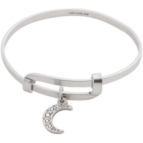 Alex and Ani AA540222RS، سوار الإسورة القابل للتوسيع، القمر، الفضة الرافائيلية، الفضة، أساور