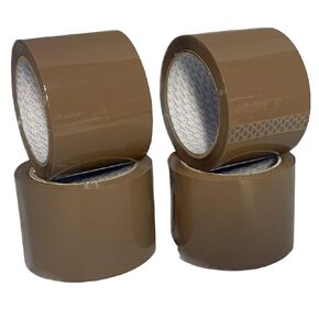 Brown Packing Tape, 3 Inches x 110 Yards Tan Moving Tape, Cardboard Durable Tape for Shipping, Moving and Packaging for Moving Supplies & Moving Boxes, 4 Rolls with Total 440 Yards