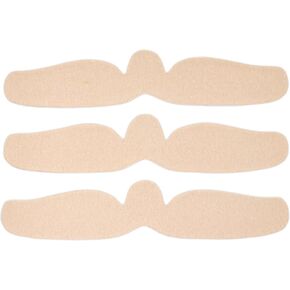Cotton Bra Liner in Brown, Breast Sweat Wicking Pads, Natural-Colored-Cotton, 3PCS