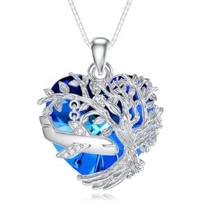 Airplane Tree of Life Necklace 925 Sterling Silver Airplane Pendant Tree of Life Jewelry Gifts for Flight Attendant Women