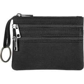 Small Coin Purse, Mini Change Pouch with Zip Key Ring Portable Wallet Mini Money Pocket Keychain Coin Bag for Women Credit Card ID Key Lipstick