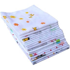 New Cute 100% Cotton Boys/Girls Hankerchiefs 35CM X 35CM Pack