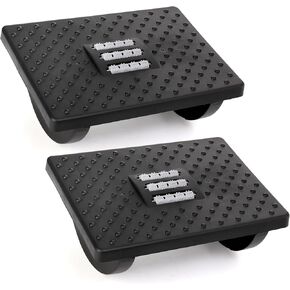 Lawei 2 حزمة مسند قدم هزاز لتحت المكتب في العمل، مسند قدم مريح للمكتب مع حامل لتدليك القدم، مسند قدم مريح للقدم الهزاز للمكتب والمنزل، 180 درجة، أسود in Kuwait