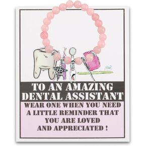 LQRI Dental Assistant Bracelet Dental Hygienist Gift DA Gift for Future Dentist Assistant Gift Dental Graduation Gifts