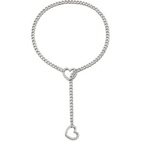 choice of all Heart Slip Chain Necklace O-ring Slip Chain Necklace for Women Lariat Y Pandent Necklace Punk Gothic Jewelry Gifts