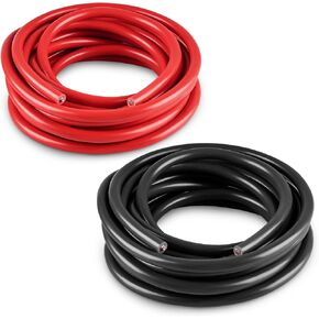 سلك كابل بطارية WATERWICH 4 قياس 4 AWG 25FT كابلات لحام اتصال مثالي لسفينة قارب صغير يخت RV شاحنة تخييم سيارة (1 أسود و1 أحمر) in Kuwait