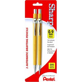 Pentel® Sharp™ Automatic Drafting Pencils, 0.9 mm, Black, Pack Of 2