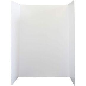Flipside Products 36" x 48" Reusable Plastic Project Boards for Presentations, Science Fair, School Projects, Event Displays and Trifold Picture Board - White - 10 Pack