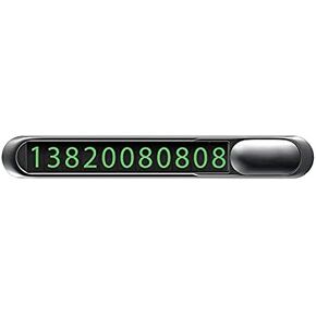 Parking Number Plate,Luminous Car Parking Card,Notification Phone Number Card,Hidden Moving Auto Metal Phone Number Plate,Temporary Stop Sign for Car Decoration Accessories