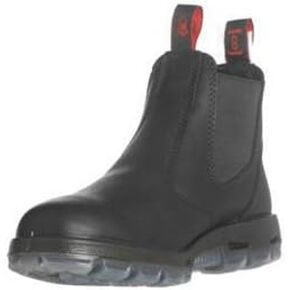 Black Slip-on Steel Toe full grain Leather Boot