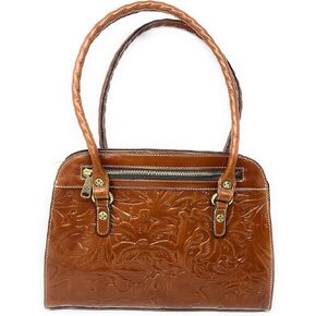 Patricia Nash Leather Calvi Satchel, European Map