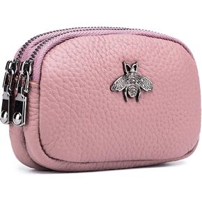 محفظة صغيرة للعملات المعدنية من Yocipa للنساء، حافظة بطاقات جلدية قابلة للتغيير، سحاب (أحمر قرميدي) in Kuwait