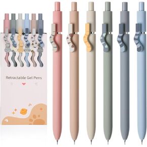 Mr. Pen- Retractable Gel Pens, 6 Pack, Black Ink, Cat Gel Pens, Cat's Tail Gel Pens Fine Point 0.5mm, Retractable Pens, Aesthetic Pens for Journaling Fine Tip Pens, Cute Cat Pens for Cat Lovers