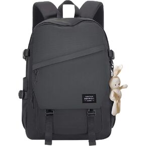 Black School Backpacks for Teens Girls Boys, 15.6 Inch College Laptop Backpack for Women Men Black Backpack for High School,Travel,Middle School