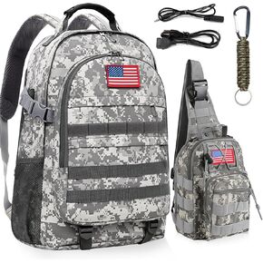 School Backpack for Boys - Camo Boys Backpack for Kids Teens Elementary Middle School - 18″ Camouflage Bookbag with Usb Charging Port & Key-chain