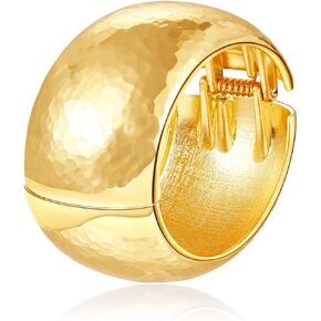 Ritach Gold Chunky Cuff Bracelets for Women Adjustable Sterling Silver Plated Chunky Open Cuff Bangle Bracelets Minimalist Thick Gold Wrist Cuff Bracelets