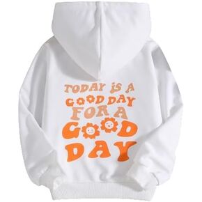 SOLY HUX Girl's Letter Graphic Hoodies Long Sleeve Pullover Casual Sweatshirt