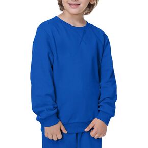 UNACOO Sweatshirt Kids Crewneck Long Sleeve Fleece Sweatshirt Pullover Cotton Tops for Boys or Girls (Age 3-12 Years)