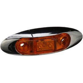 Peterson 168XA-MV LED Marker/Clearance Oblong with Chrome Bezel 3.95" x 1.35" Multi-Volt