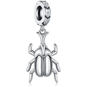 KEQ 925 Sterling Silver Crab Owl and Turtle Seashell Marine Animals Dangle Charm for Bracelets & Necklaces Pendant for Beach Charms Bead Dangle Charm Birthday Jewelry Gift for Women