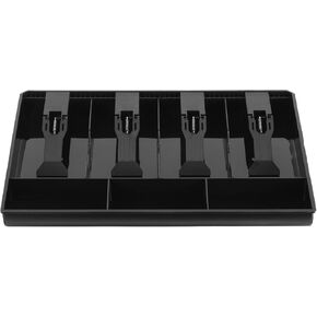 PATIKIL Money Tray Cash Register Drawer Insert Tray, Portable Currency Till Replacement Money Storage Box Organizer with ABS Clip, 4 Bill/3 Coin for Small Business Shop Supermarket Hotel