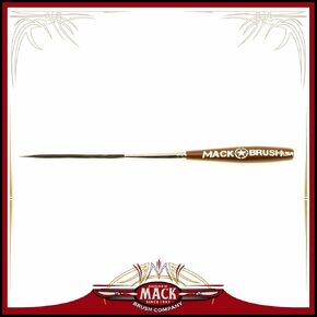 Andrew Mack Size 000 Series Long Bob Pinstriping and Scrolling Brush Black Synthetic & Blue Squirrel Blended 1 3/4" Hair