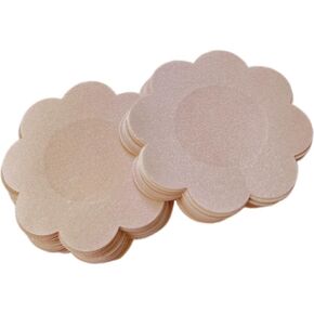 Nipple Covers - 40 Pieces Nipple Pasties No Show, Disposable Satin Breast Covers for Women, Self-Adhesive Petals Stickers