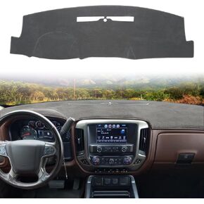 Dash Cover Dashboard Mats for 2014-2018 Chevy Chevrolet Silverado 1500/GMC Sierra 1500, Interior Dash Cover Mat for 2015-2019 Chevy Silverado/GMC Sierra 2500HD 3500HD, Grey
