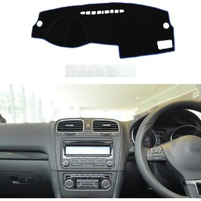 غطاء Motoforti Dash، سجادة لوحة القيادة غير قابلة للانزلاق لسيارة Volkswagen Golf 4 MK4 1997-2004، بوليستر، أسود أزرق