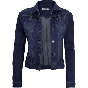 Decrum Denim Jacket For Women - Casual Trucker Style Outerwear Womens Jean Jackets