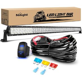 Nilight - 15026C-A LED Light Bar 52Inch 300W Spot Flood Combo LED Driving Lamp Off Road Lights LED Work Light for Trucks Boat Jeep Lamp,2 Years Warranty in Saudi Arabia