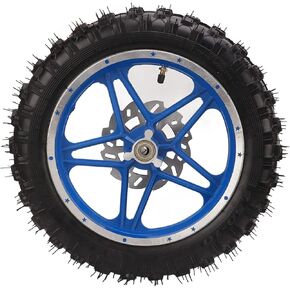 Mini Bike Front Wheel Assembly Dirt Bike Front Wheel 2.5‑10 with Disc Sprocket Bearing Rim Tire Assembly for Motorcycle