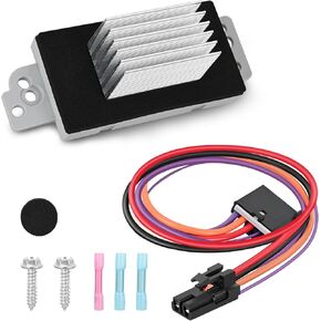 Nilight HVAC Blower Motor Resistor Complete Kit with Harness Fit for Chevy, GMC Vehicles - Silverado, Tahoe, Suburban, Sierra, Yukon XL Replaces 1581773, 89018778, 89019351, 19260762, 15-80567