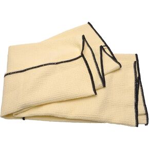 Eurow Huge Microfiber Waffle Weave Drying Towel for Car Detailing — Automotive and Glass Cleaning (Large 26 x 36 inches, 6.5 sq. feet, Yellow)