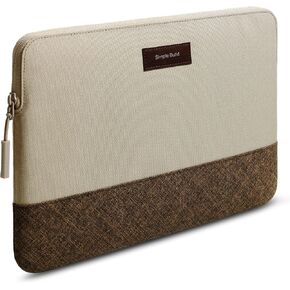 Slim Laptop Sleeve with a Back Zipper Pocket Designed for M1/M2/M3 MacBook Pro/Air (Latte, Designed for 13.6-inch MacBook Air (M2/M3))