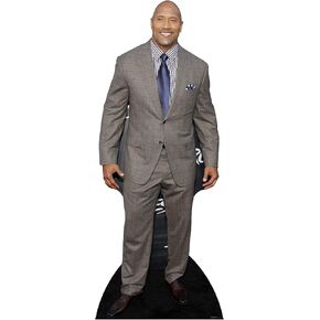Star Cutouts, Dwayne Johnson in Suit, Cardboard Cutout Stand-Up, Celebrity Life-Size Stand-In - 77" x 31"