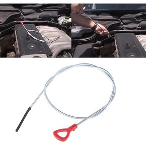 1 PC Car Transmission Oil Dipstick, 4Ft Foldable Easy to Store Transmission Fluid Level Dipstick, Replaces OEM No. 140589152100 Accessories, Compatible with Mercedes-Benz (Red & Silver)