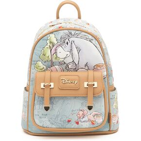 Eeyore 11"" Vegan Leather Fashion Mini Backpack, Blue