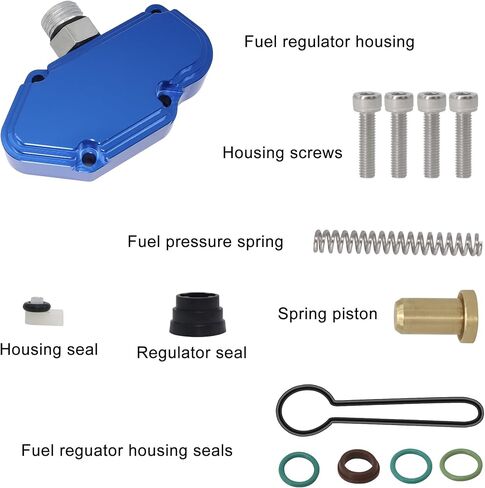 طقم زنبركي أزرق مع مبيت زنبركي خام، طقم منظم الوقود سريع التثبيت متوافق مع Ford 2003-2007 Excursion F250 F350 F450 F550 طقم زنبركي أزرق 6.0 استبدال Powerstroke # 3C3Z-9T517-AG in Kuwait