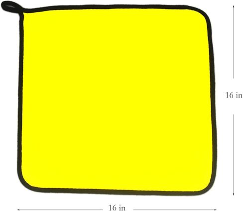 مجموعة مناشف غسيل السيارات من الألياف الدقيقة مكونة من 3 قطع، قطعة قماش سميكة للمسح على الوجهين مقاس 16 × 16 بوصة لمطبخ السيارة، ماصة وغير مبطنة، قطعة قماش تنظيف متعددة الأغراض خالية من العلامات المائية. in Kuwait