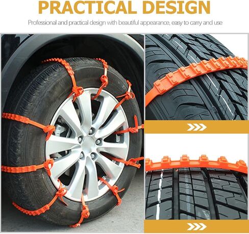 INOOMP 30 pcs All Chain Car Tie Skid Traction Mud Tire Truck Slip Tool Non-skid Cables Ties Belt Plastic Winter Reusable Ice Anti Zip Emergency Sand Universal Driving Anti- Belts in Saudi Arabia