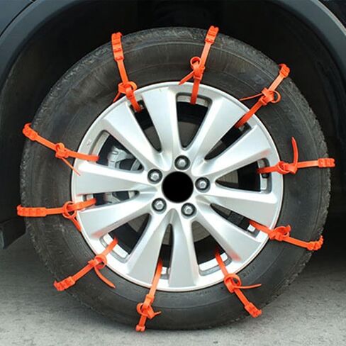 INOOMP 30 pcs All Chain Car Tie Skid Traction Mud Tire Truck Slip Tool Non-skid Cables Ties Belt Plastic Winter Reusable Ice Anti Zip Emergency Sand Universal Driving Anti- Belts in Saudi Arabia