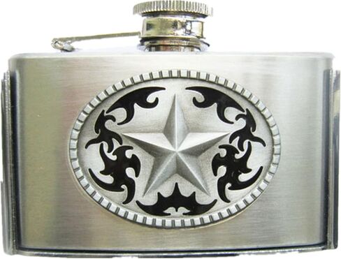 JEAN'S FRIEND Western Star إبزيم حزام قارورة من الفولاذ المقاوم للصدأ بسعة 3 أونصة متوفر أيضًا في الولايات المتحدة in Kuwait